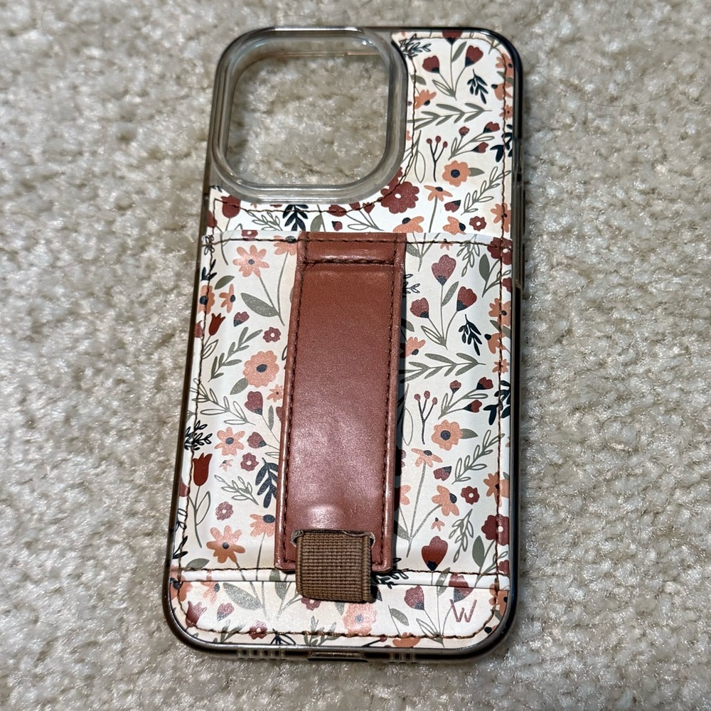 Walli iPhone 13 or 13 Pro Floral Phone Case with Card Holder